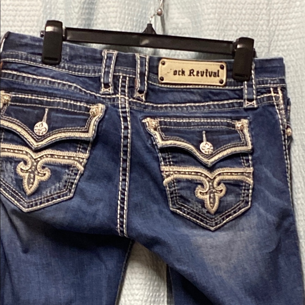 Rock Revival Kayla size 29 Women's skinny Jeans in Deep Blue bling lady‎ rider